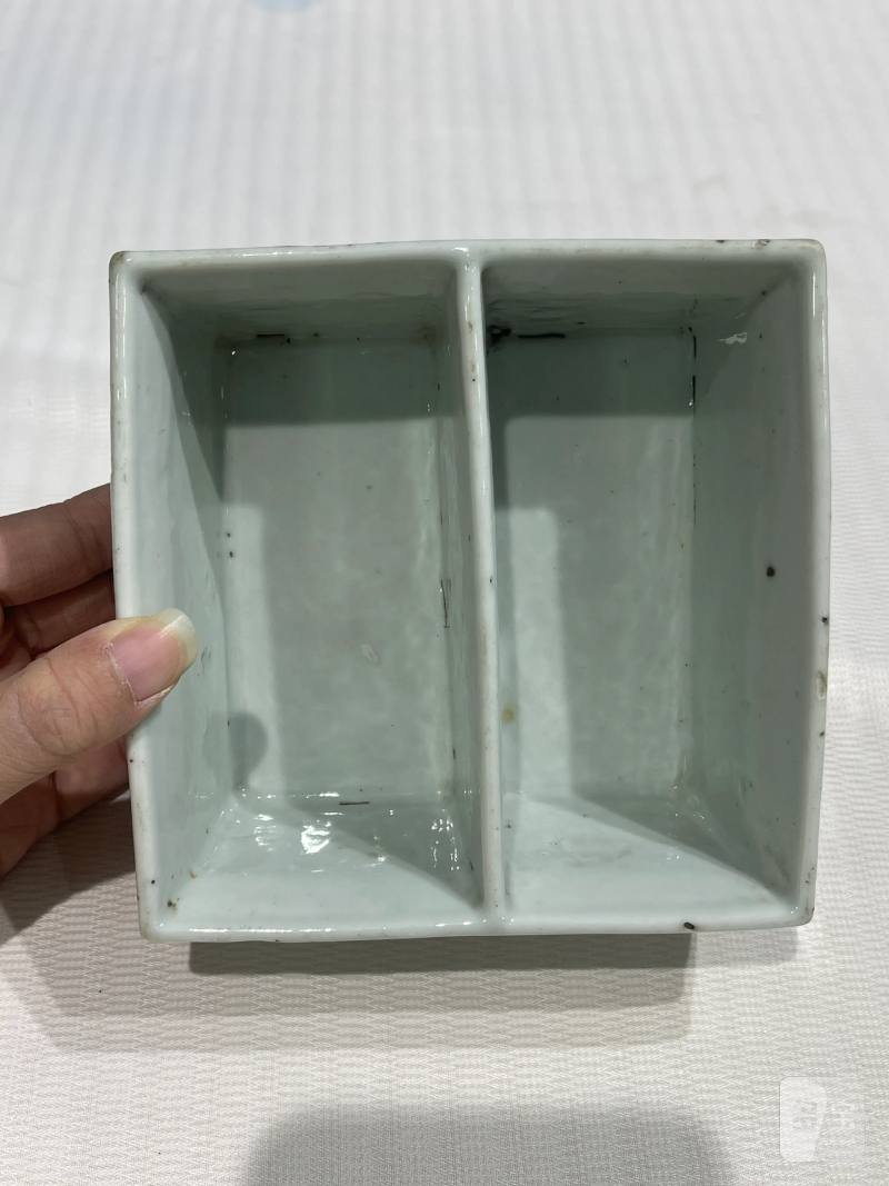 清代 颜色釉、青花瓷器一组三件 - 图4